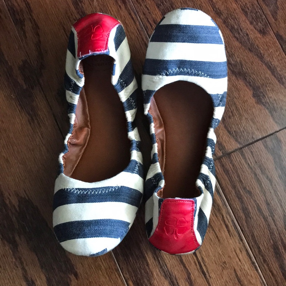 Lucky Brand Navy Sailer Stripe Flats